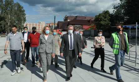 Реконструкция Фонтанной площади близится к завершению