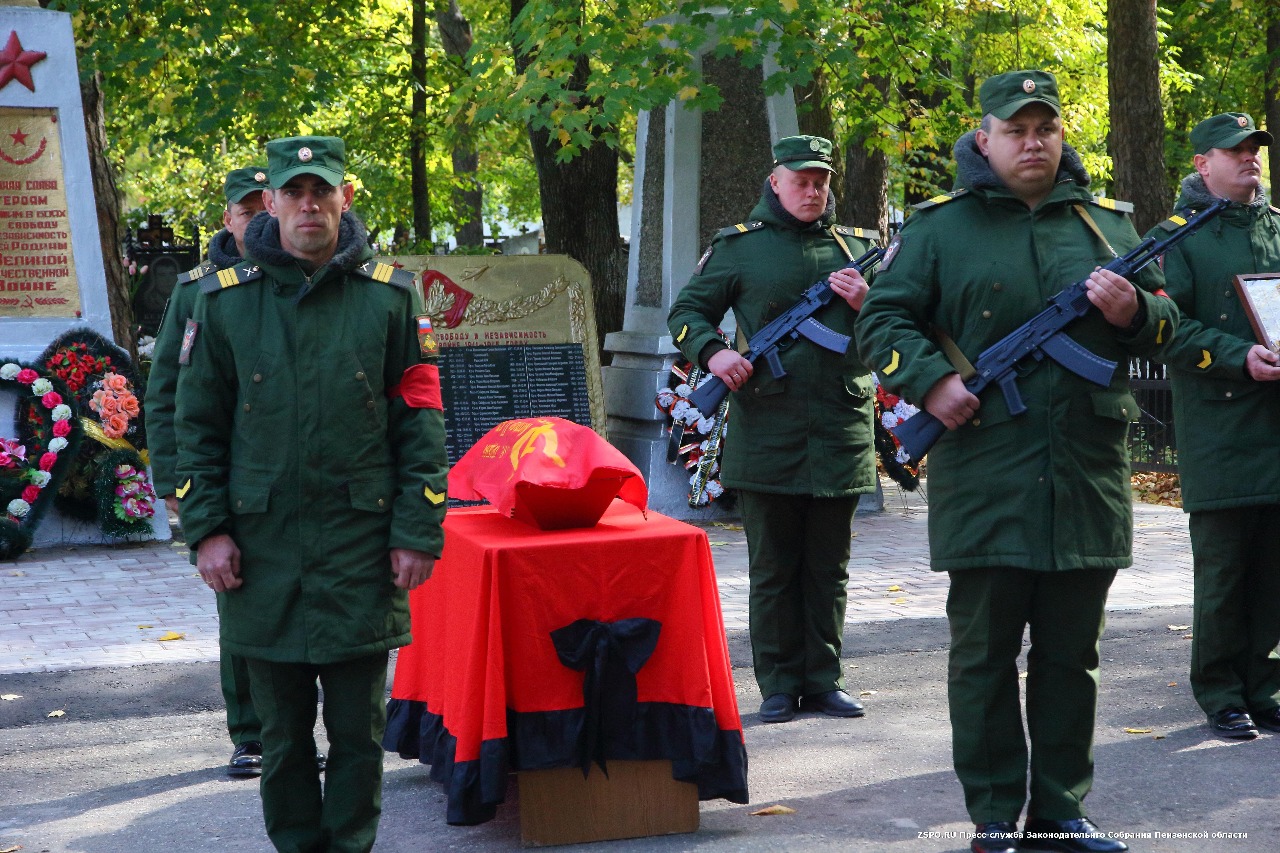 В Сердобске перезахоронили останки солдата, погибшего в годы войны