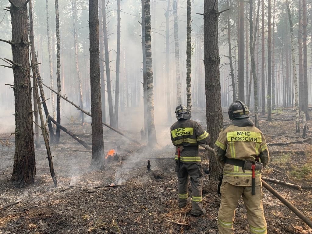 Пензенские пожарные продолжают вести борьбу с огнем в Нижегородской области