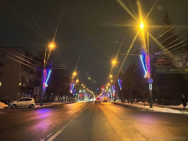 Улицы Пензы освещают свыше 2 тысяч светодиодных светильников