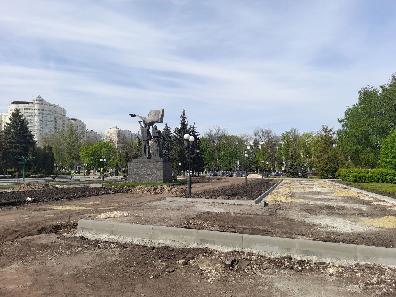 Стало известно, когда завершат ремонт площади маршала Жукова в Пензе
