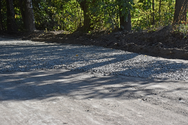 В Пензе ремонтируют дорогу между улицами Рябова и Пушанина