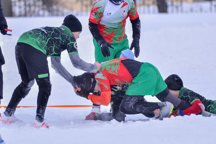 В Пензе прошел турнир по снежному регби, посвященный Дню защитника Отечества