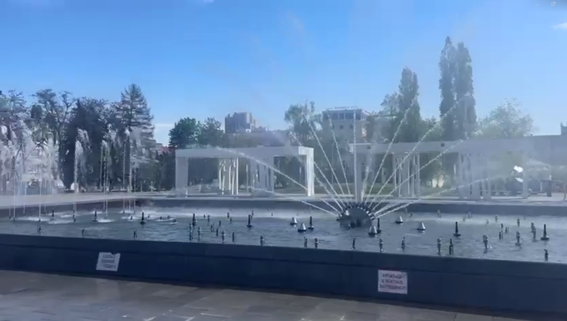 В Пензе состоялся пробный пуск фонтана на улице Московской