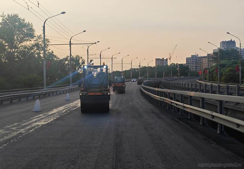 На Арбековском путепроводе в Пензе отремонтировали асфальт