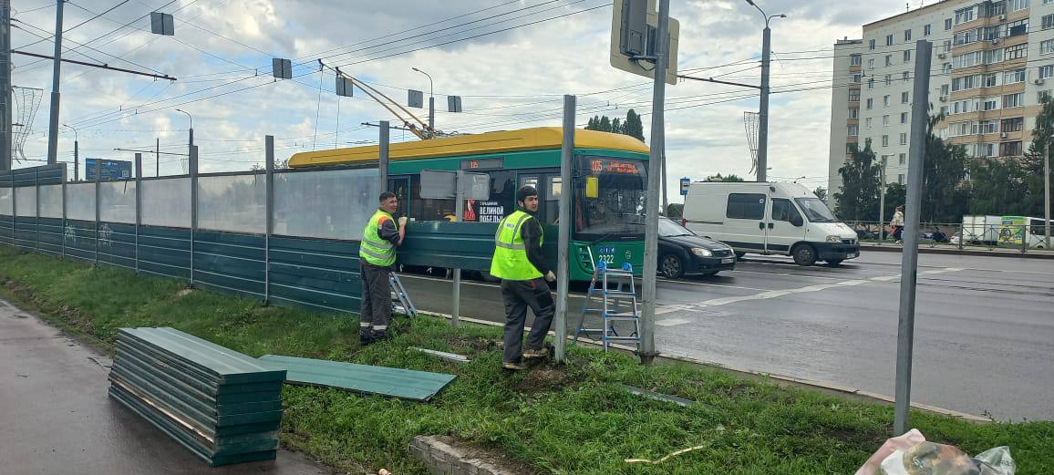 В пензенской Терновке меняют шумозащитные экраны