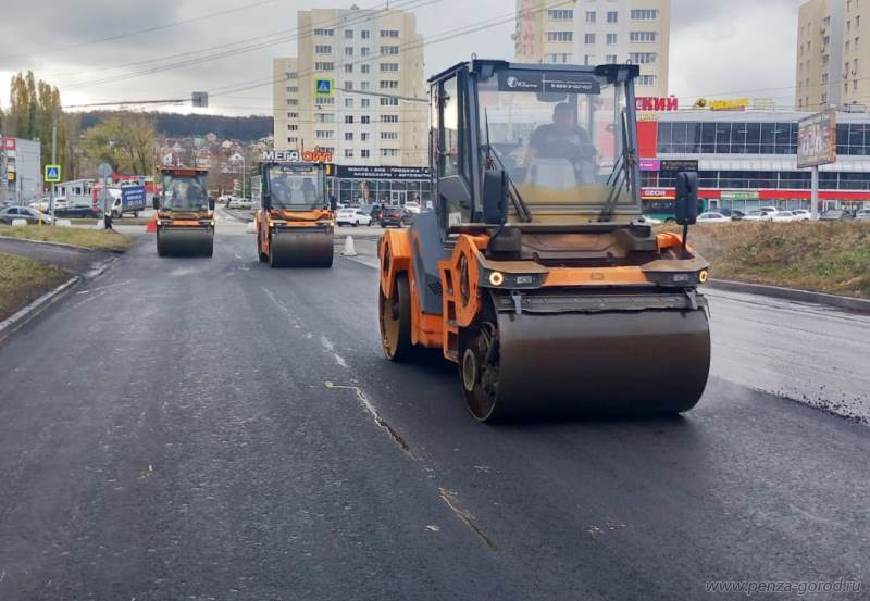 В Пензе с начала года отремонтировали 455 тыс. кв. м дорог