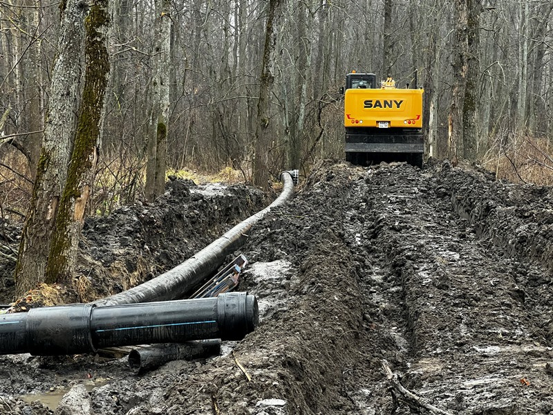 В пензенских Ахунах завершен первый этап реконструкции напорного канализационного коллектора