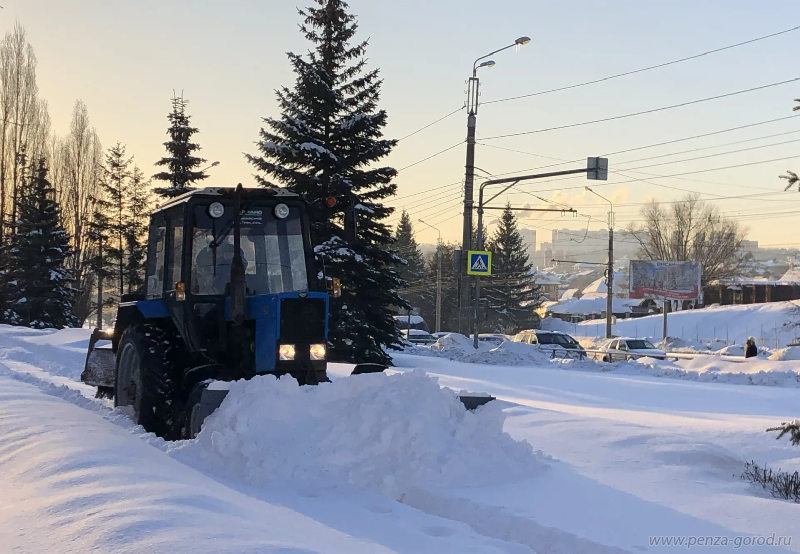 С улиц Пензы за ночь вывезли более 9 тыс. кубометров снега