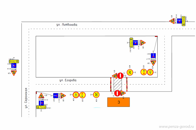 На улице Егорова в Пензе перекроют участок дороги