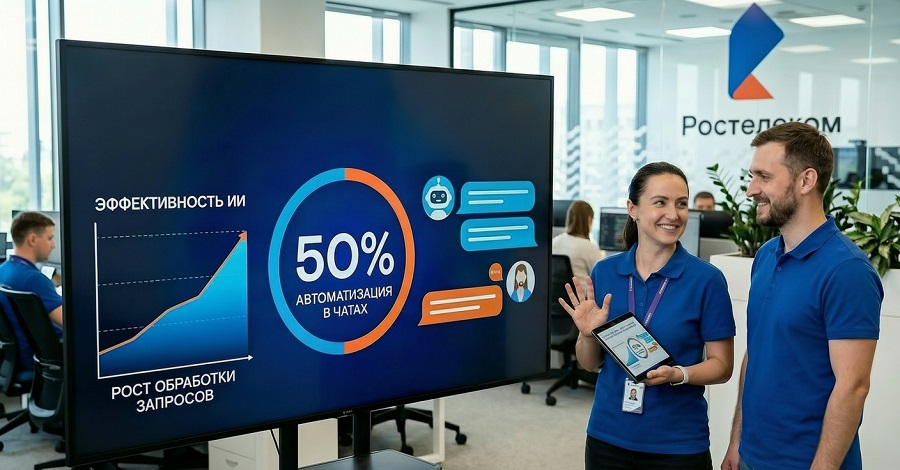 «Ростелеком» достиг 50% автоматизации поддержки клиентов в чатах