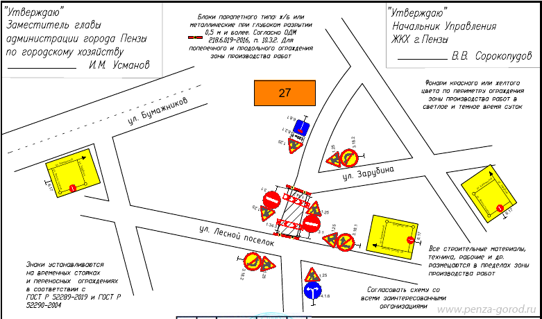 На улице Зарубина в Пензе на месяц ограничили движение