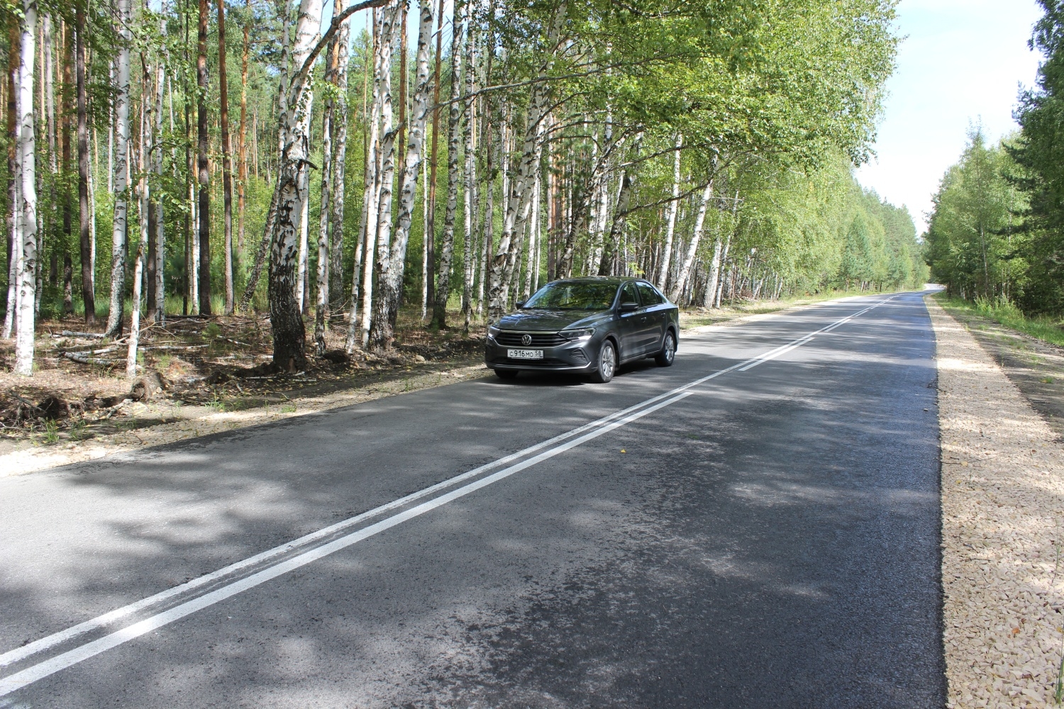 В Сосновоборском районе за три года привели в нормативное состояние автодорогу