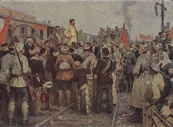 М.И. Калинин на митинге у поезда М.И. Калинин на митинге у поезда