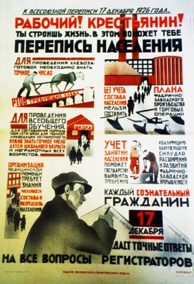 Плакат Всесоюзной переписи населения 1926 года Плакат Всесоюзной переписи населения 1926 года